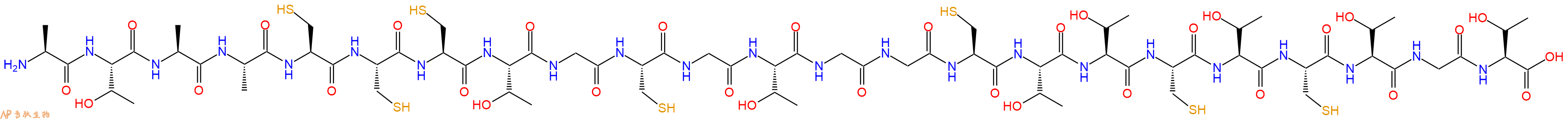 专肽生物产品H2N-Ala-Thr-Ala-Ala-Cys-Cys-Cys-Thr-Gly-Cys-Gly-Thr-Gly-Gly-Cys-Thr-Thr-Cys-Thr-Cys-Thr-Gly-Thr-OH