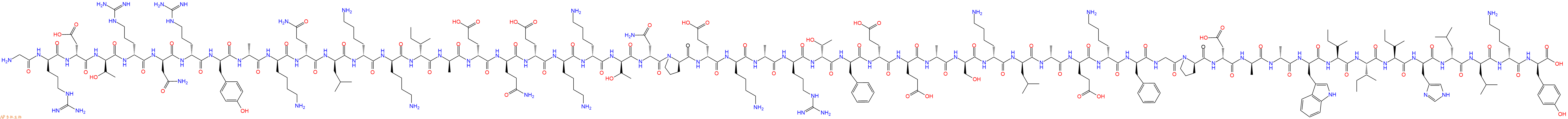 专肽生物产品H2N-Gly-DArg-DAsp-DThr-DArg-DAsn-DArg-DTyr-DAla-DLys-DGln-DLeu-DLys-DLys-DIle-DAla-DGlu-DGln-DGlu-DLys-DLys-DThr-DAsn-DPro-DGlu-DLys-DAla-DArg-DThr-DPhe-DGlu-DGlu-DAla-DSer-DLys-DLeu-DAla-DGlu-DLys-DPhe-Gly-DPro-DAsp-DAla-DAla-DTrp-Ile-Ile-Ile-DHis-DLeu-DL