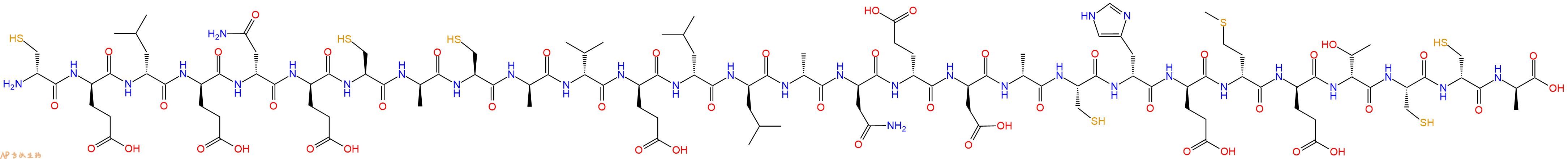 专肽生物产品H2N-DCys-DGlu-DLeu-DGlu-DAsn-DGlu-Cys-DAla-Cys-DAla-DVal-DGlu-DLeu-DLeu-DAla-DAsn-DGlu-DAsp-DAla-Cys-DHis-DGlu-DMet-DGlu-DThr-Cys-DCys-DAla-OH