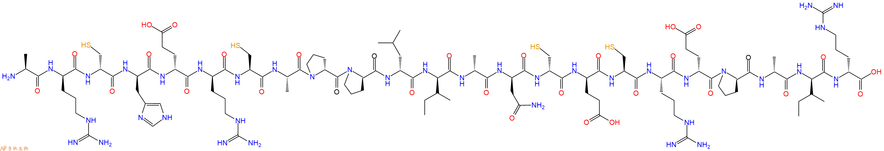 专肽生物产品H2N-Ala-DArg-DCys-DHis-DGlu-DArg-Cys-Ala-DPro-DPro-DLeu-DIle-DAla-DAsn-DCys-DGlu-Cys-Arg-DGlu-DPro-DAla-DIle-DArg-OH