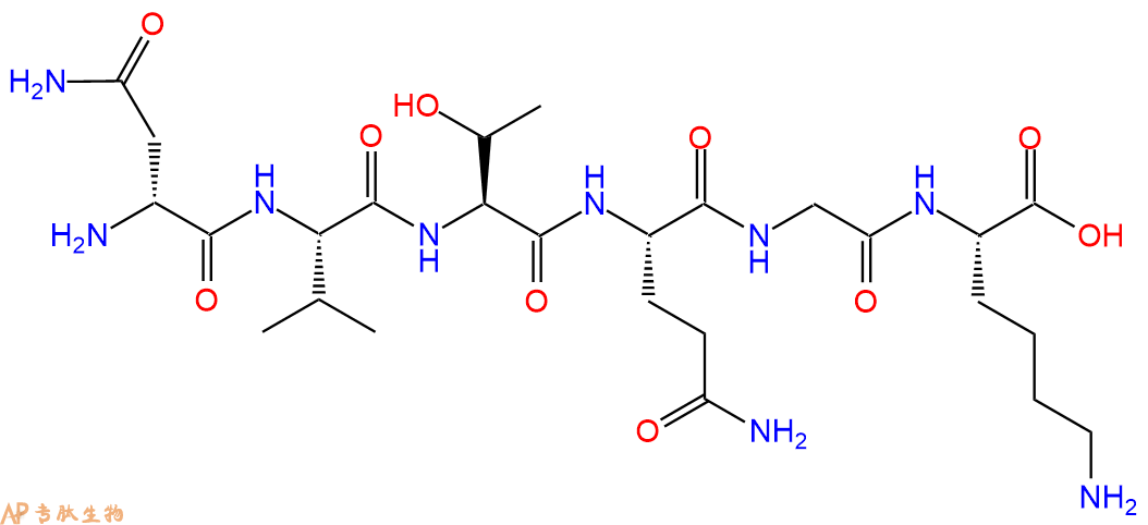 专肽生物产品H2N-DAsn-Val-Thr-Gln-Gly-Lys-OH