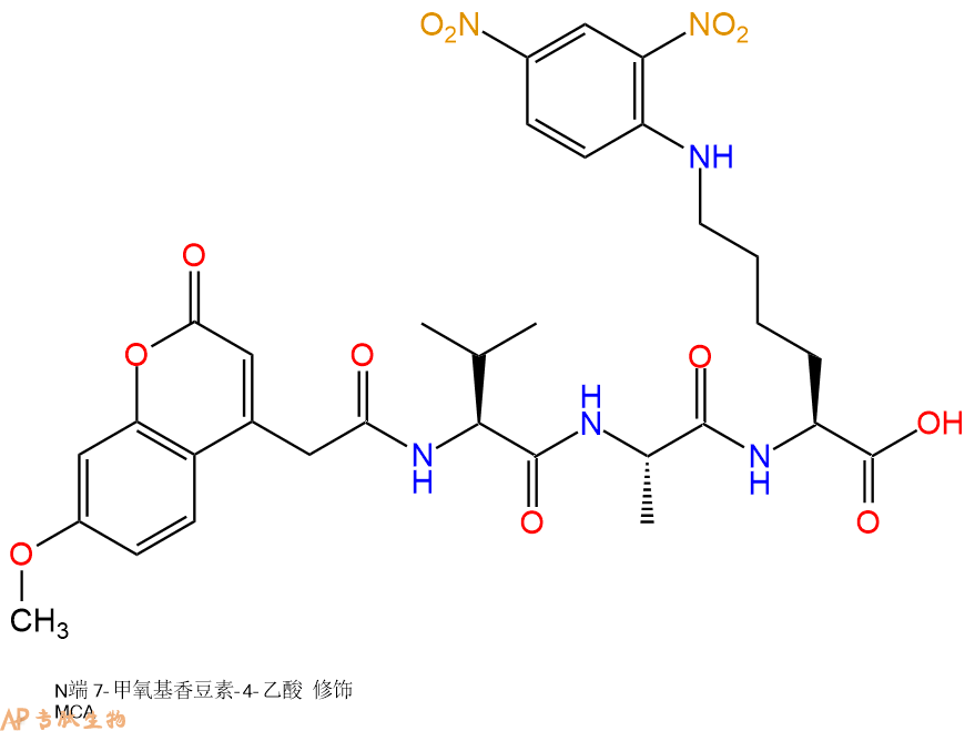 专肽生物产品MCA-Val-Ala-Lys(Dnp)-OH