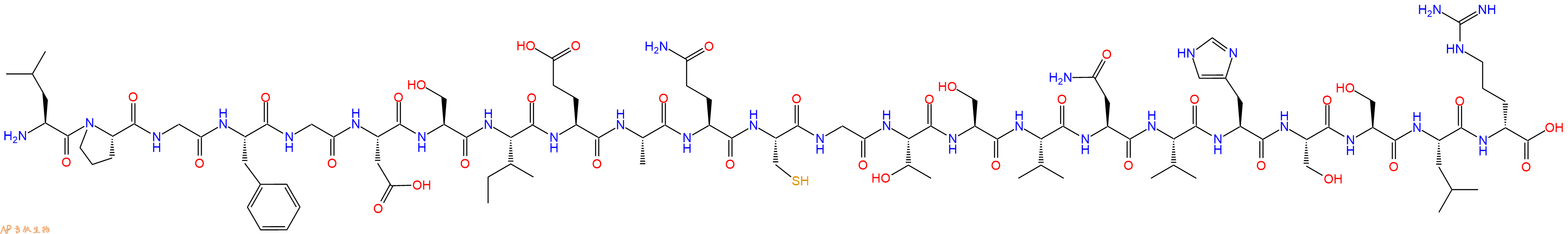 专肽生物产品H2N-Leu-Pro-Gly-Phe-Gly-Asp-Ser-Ile-Glu-Ala-Gln-Cys-Gly-Thr-Ser-Val-Asn-Val-His-Ser-Ser-Leu-DArg-OH