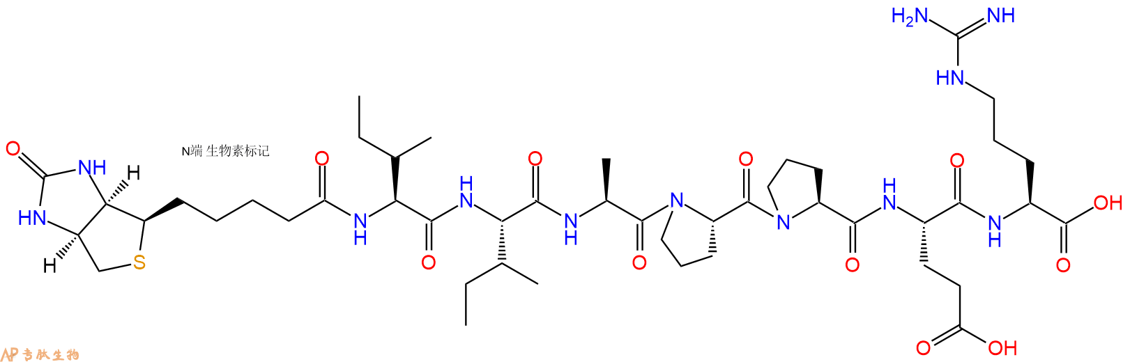 专肽生物产品Biotinyl-Ile-Ile-Ala-Pro-Pro-Glu-Arg-OH