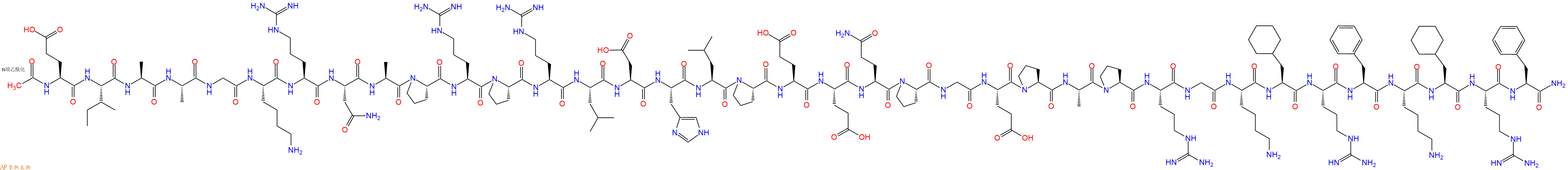 专肽生物产品Ac-Glu-Ile-Ala-Ala-Gly-Lys-Arg-Asn-Ala-Pro-Arg-Pro-Arg-Leu-Asp-His-Leu-Pro-Glu-Glu-Gln-Pro-Gly-Glu-Pro-Ala-Pro-Arg-Gly-Lys-Cha-Arg-Phe-Lys-Cha-Arg-Phe-CONH2
