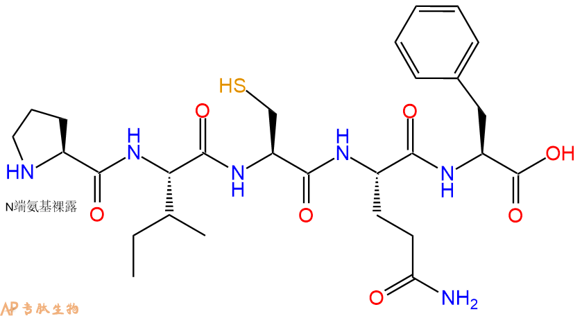 专肽生物产品H2N-Pro-Ile-Cys-Gln-Phe-OH