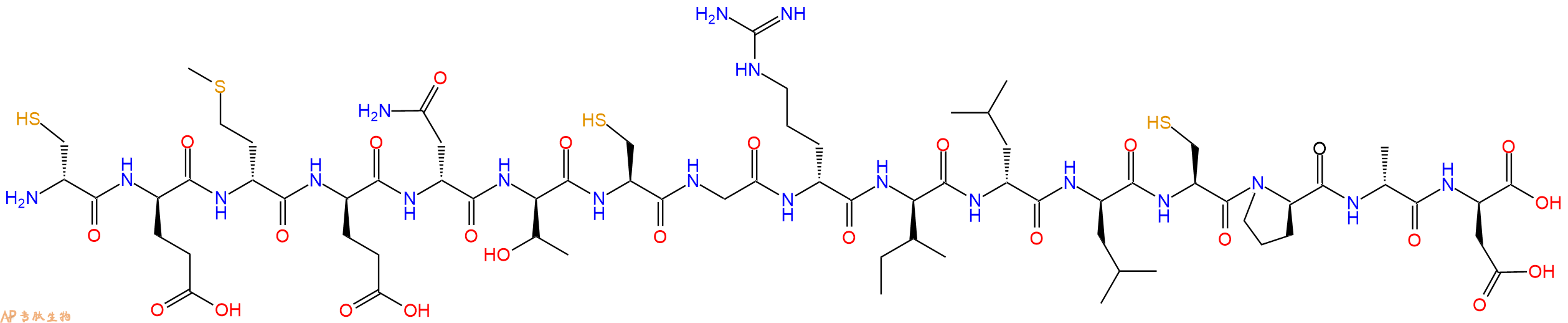专肽生物产品H2N-DCys-DGlu-DMet-DGlu-DAsn-DThr-Cys-Gly-DArg-DIle-DLeu-DLeu-Cys-DPro-DAla-DAsp-OH