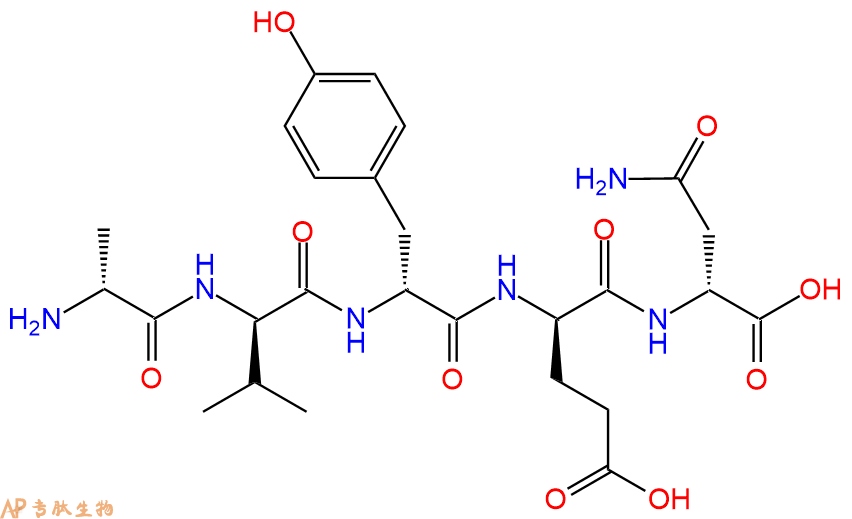 专肽生物产品H2N-DAla-DVal-DTyr-DGlu-DAsn-OH