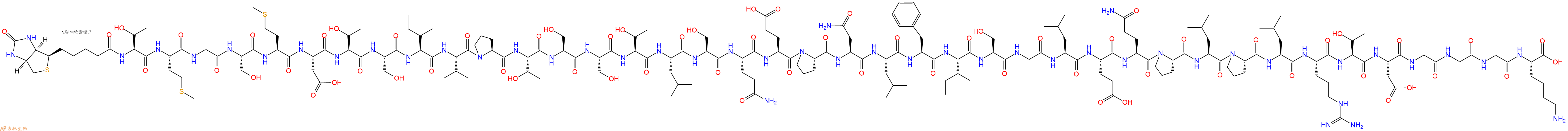 专肽生物产品Biotinyl-Thr-Met-Gly-Ser-Met-Asp-Thr-Ser-Ile-Val-Pro-Thr-Ser-Ser-Thr-Leu-Ser-Gln-Glu-Pro-Asn-Leu-Phe-Ile-Ser-Gly-Leu-Glu-Gln-Pro-Leu-Pro-Leu-Arg-Thr-Asp-Gly-Gly-Gly-Lys-OH