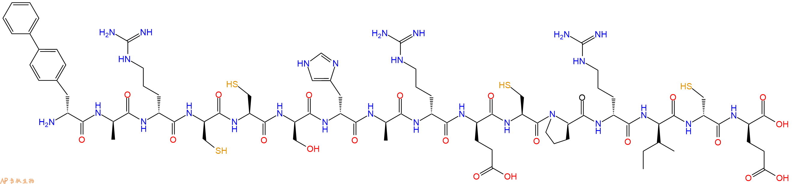 专肽生物产品H2N-DBip-DAla-DArg-DCys-Cys-DSer-DHis-DAla-DArg-DGlu-Cys-DPro-DArg-DIle-DCys-DGlu-OH