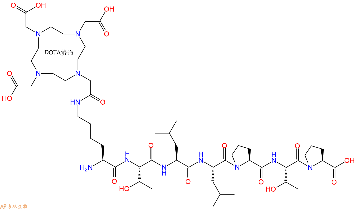 专肽生物产品H2N-Lys(DOTA)-Thr-Leu-Leu-Pro-Thr-Pro-OH