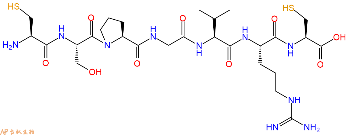 专肽生物产品H2N-Cys-Ser-Pro-Gly-Val-Arg-Cys-OH