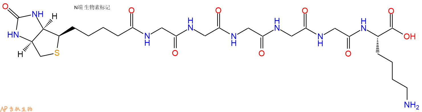 专肽生物产品Biotinyl-Gly-Gly-Gly-Gly-Gly-Lys-OH