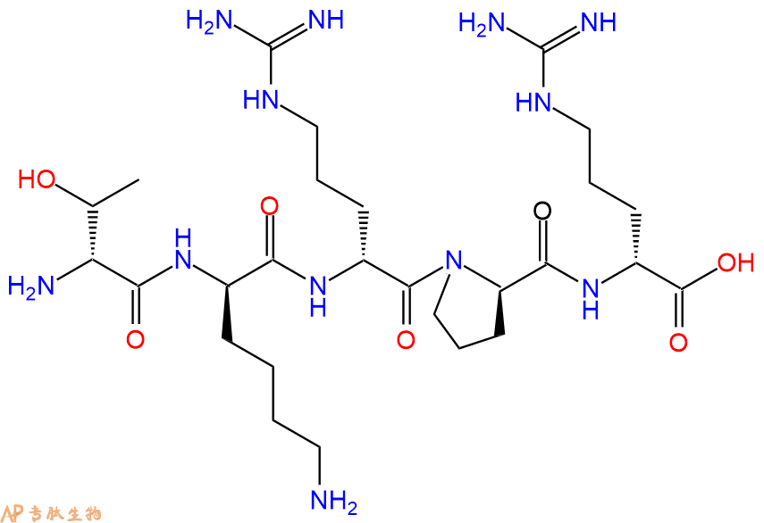 专肽生物产品H2N-DThr-DLys-DArg-DPro-DArg-OH