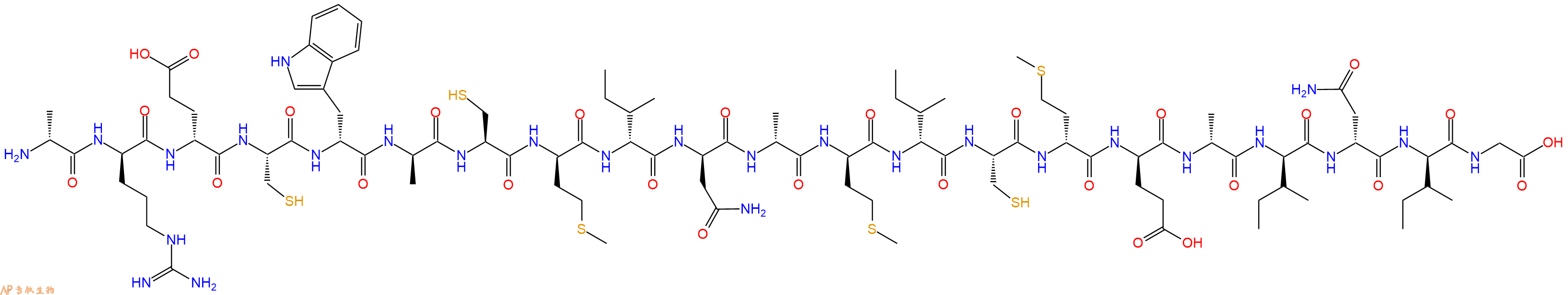 专肽生物产品H2N-DAla-DArg-DGlu-Cys-DTrp-DAla-Cys-DMet-DIle-DAsn-DAla-DMet-DIle-Cys-DMet-DGlu-DAla-DIle-DAsn-DIle-Gly-OH