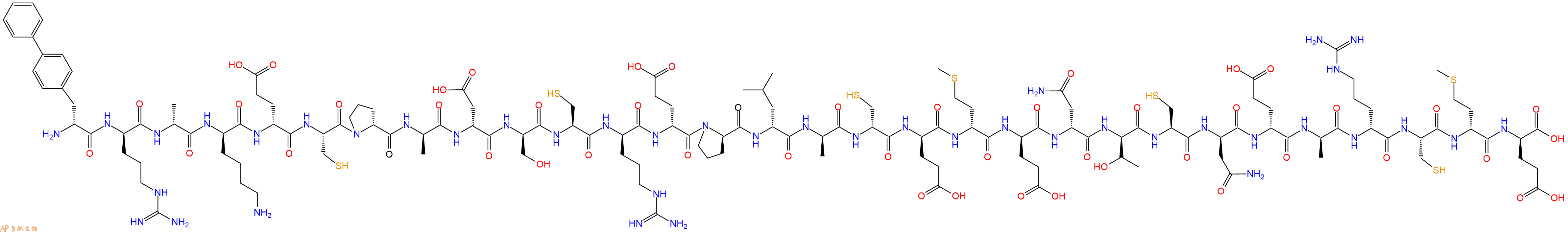 专肽生物产品H2N-DBip-DArg-DAla-DLys-DGlu-Cys-DPro-DAla-DAsp-DSer-Cys-DArg-DGlu-DPro-DLeu-DAla-DCys-DGlu-DMet-DGlu-DAsn-DThr-Cys-DAsn-DGlu-DAla-DArg-Cys-DMet-DGlu-OH