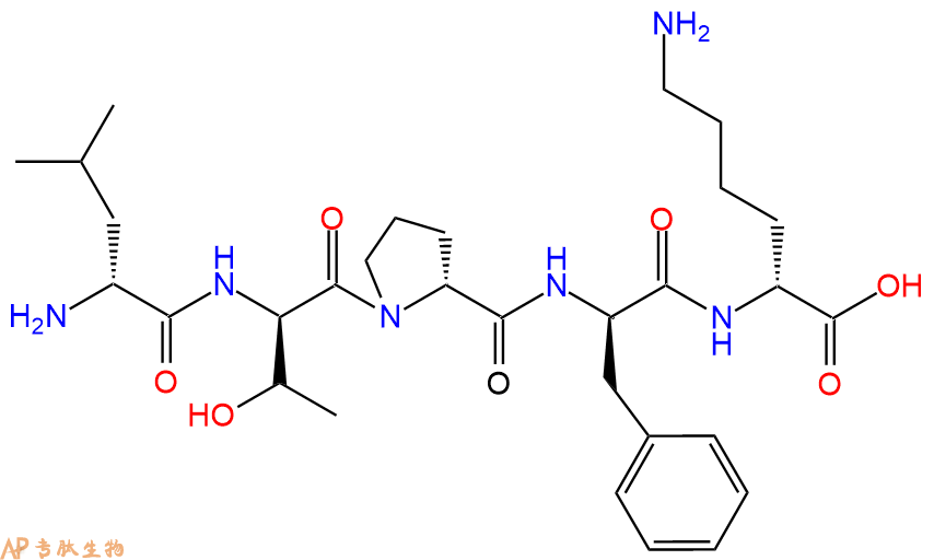 专肽生物产品H2N-DLeu-DThr-DPro-DPhe-DLys-OH