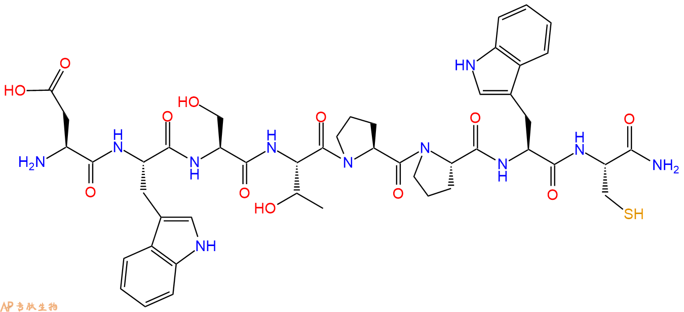 专肽生物产品H2N-Asp-Trp-Ser-Thr-Pro-Pro-Trp-Cys-CONH2