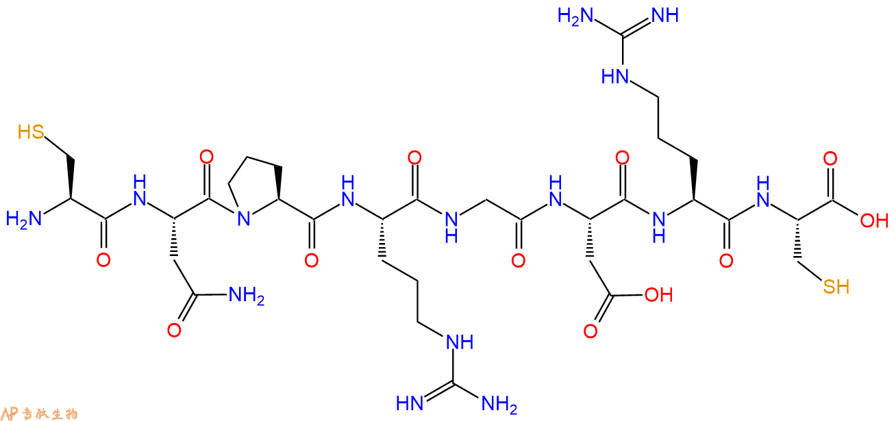 专肽生物产品H2N-Cys-Asn-Pro-Arg-Gly-Asp-Arg-Cys-OH