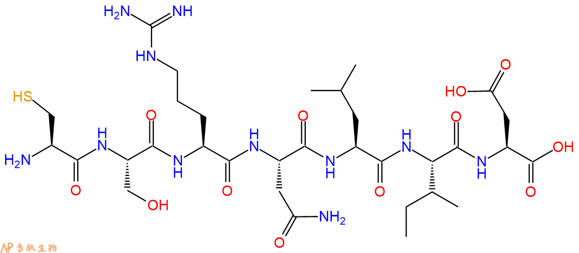 专肽生物产品H2N-Cys-Ser-Arg-Asn-Leu-Ile-Asp-OH