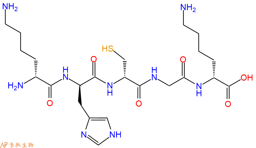 专肽生物产品H2N-DLys-DHis-DCys-Gly-DLys-OH