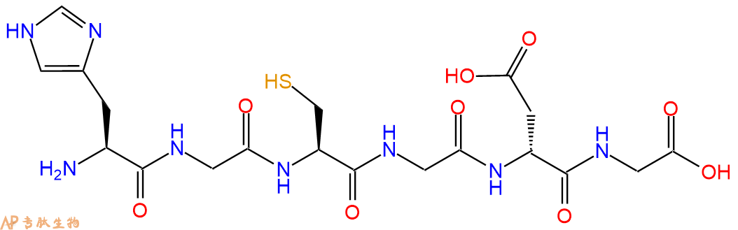 专肽生物产品H2N-His-Gly-Cys-Gly-DAsp-Gly-OH