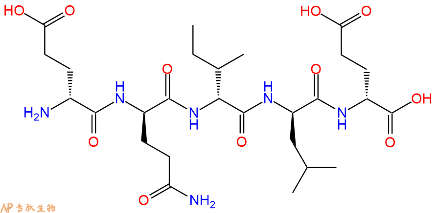 专肽生物产品H2N-DGlu-DGln-DIle-DLeu-DGlu-OH