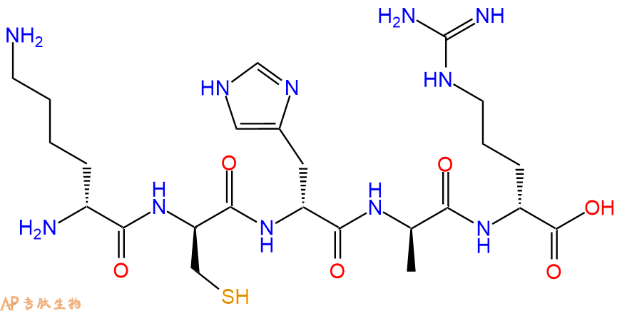 专肽生物产品H2N-DLys-DCys-DHis-DAla-DArg-OH