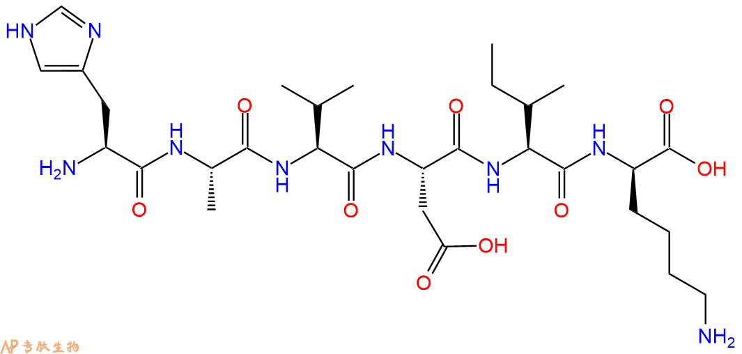 专肽生物产品H2N-His-Ala-Val-Asp-Ile-DLys-OH