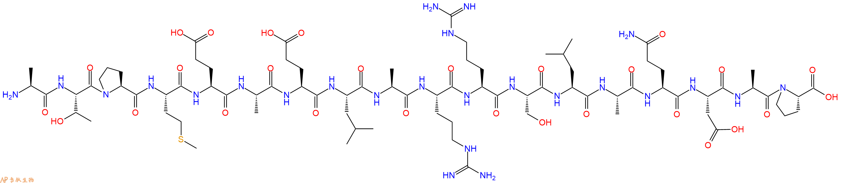 专肽生物产品H2N-Ala-Thr-Pro-Met-Glu-Ala-Glu-Leu-Ala-Arg-Arg-Ser-Leu-Ala-Gln-Asp-Ala-Pro-OH
