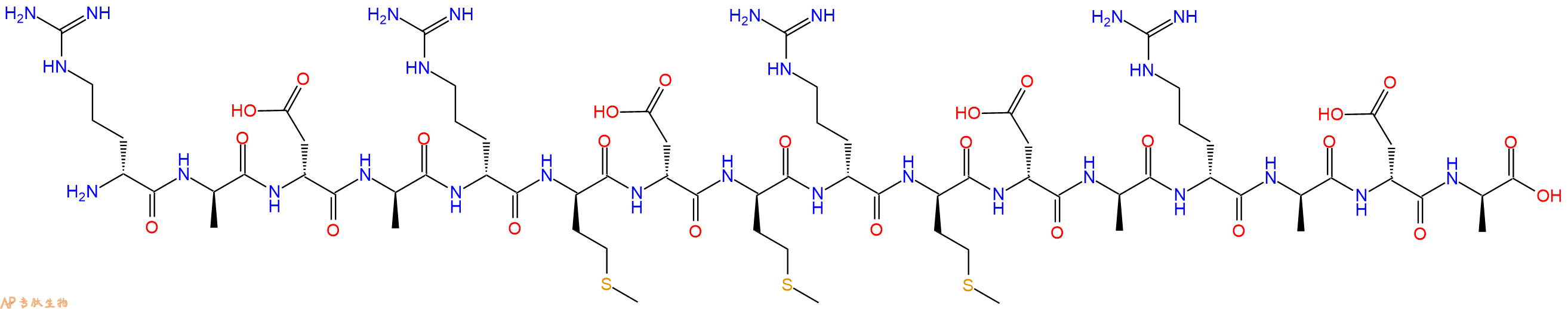 专肽生物产品H2N-DArg-DAla-DAsp-DAla-DArg-DMet-DAsp-DMet-DArg-DMet-DAsp-DAla-DArg-DAla-DAsp-DAla-OH