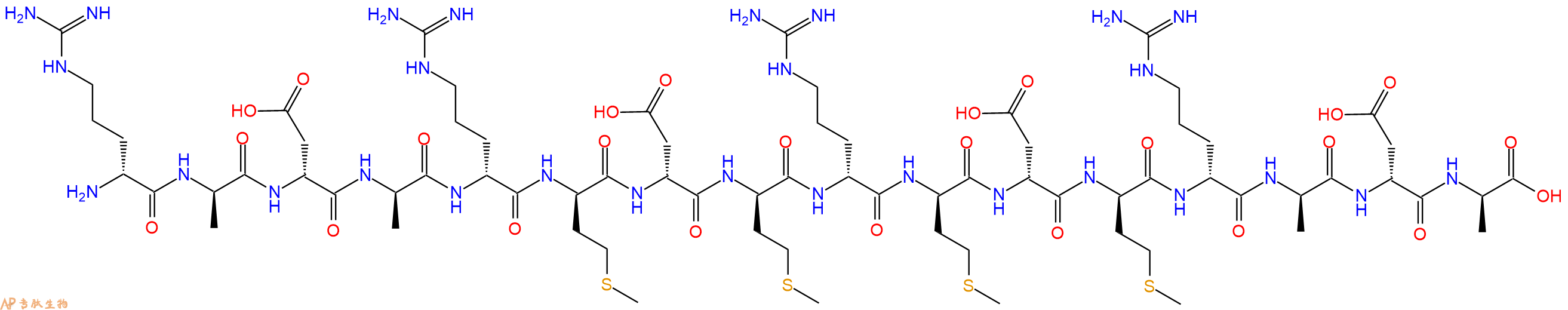 专肽生物产品H2N-DArg-DAla-DAsp-DAla-DArg-DMet-DAsp-DMet-DArg-DMet-DAsp-DMet-DArg-DAla-DAsp-DAla-OH