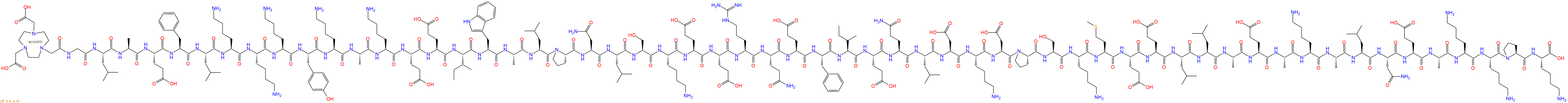 专肽生物产品NOTA-Gly-Leu-Ala-Glu-Phe-Leu-Lys-Lys-Lys-Tyr-Lys-Ala-Lys-Glu-Glu-Ile-Trp-Ala-Leu-Pro-Asn-Leu-Ser-Lys-Glu-Glu-Arg-Gln-Glu-Phe-Ile-Glu-Gln-Leu-Asp-Lys-Asp-Pro-Ser-Lys-Met-Glu-Glu-Leu-Leu-Ala-Glu-Ala-Lys-Ala-Leu-Asn-Glu-Ala-Lys-Lys-Pro-Lys-OH