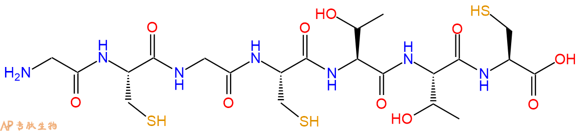 专肽生物产品H2N-Gly-Cys-Gly-Cys-Thr-Thr-Cys-OH