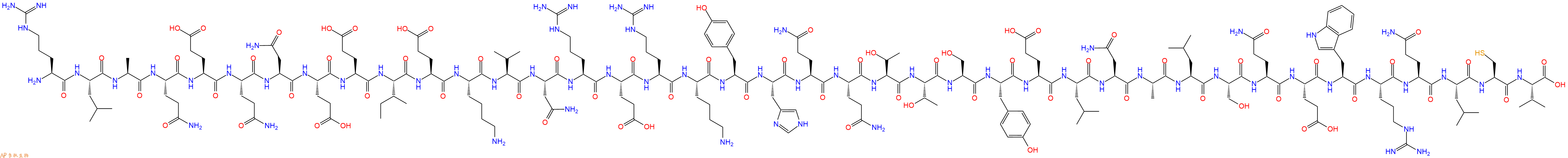 专肽生物产品H2N-Arg-Leu-Ala-Gln-Glu-Gln-Asn-Glu-Glu-Ile-Glu-Lys-Val-Asn-Arg-Glu-Arg-Lys-Tyr-His-Gln-Gln-Thr-Thr-Ser-Tyr-Glu-Leu-Asn-Ala-Leu-Ser-Gln-Glu-Trp-Arg-Gln-Leu-Cys-Val-OH