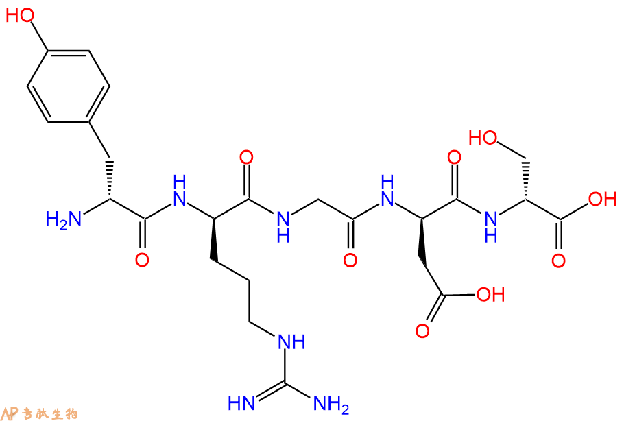 专肽生物产品H2N-DTyr-DArg-Gly-DAsp-DSer-OH