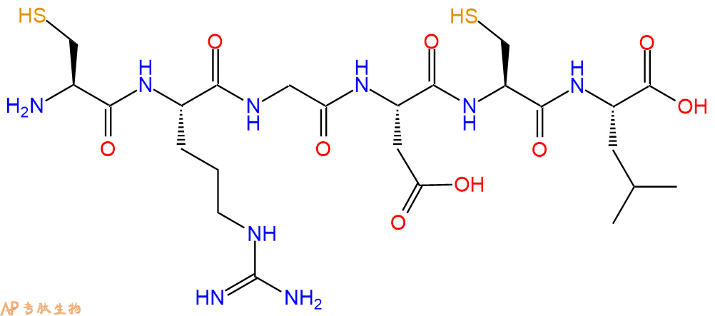 专肽生物产品H2N-Cys-Arg-Gly-Asp-Cys-Leu-OH