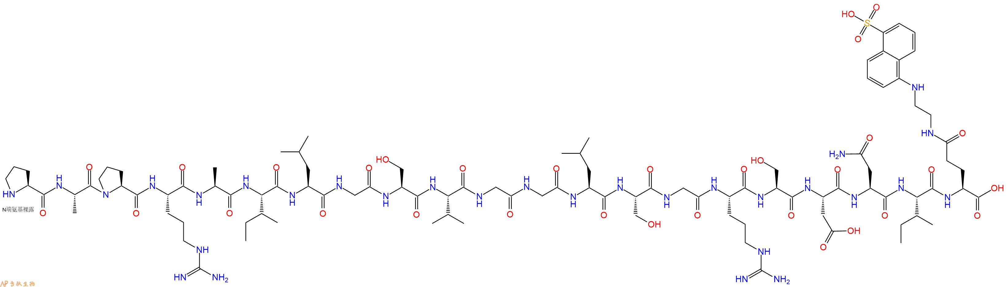 专肽生物产品H2N-Pro-Ala-Pro-Arg-Ala-Ile-Leu-Gly-Ser-Val-Gly-Gly-Leu-Ser-Gly-Arg-Ser-Asp-Asn-Ile-Glu(Edans)-OH
