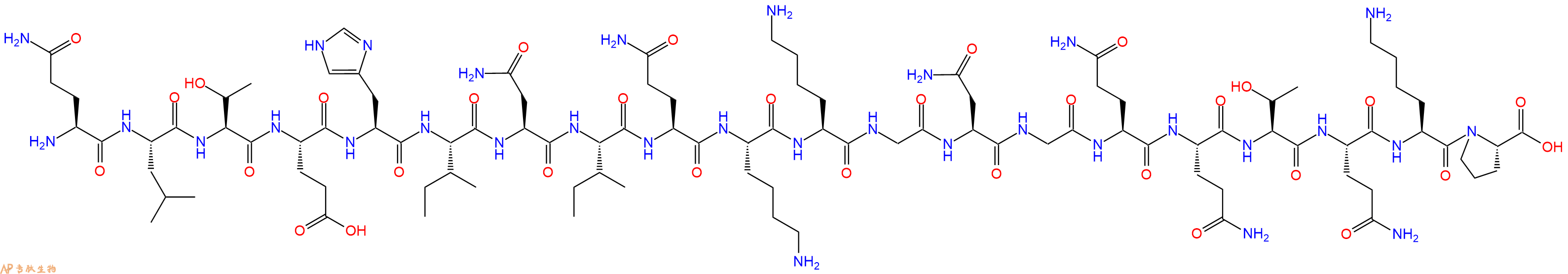 专肽生物产品H2N-Gln-Leu-Thr-Glu-His-Ile-Asn-Ile-Gln-Lys-Lys-Gly-Asn-Gly-Gln-Gln-Thr-Gln-Lys-Pro-OH