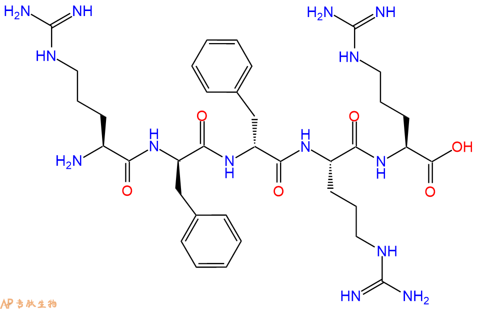 专肽生物产品H2N-Arg-DPhe-DPhe-Arg-Arg-OH