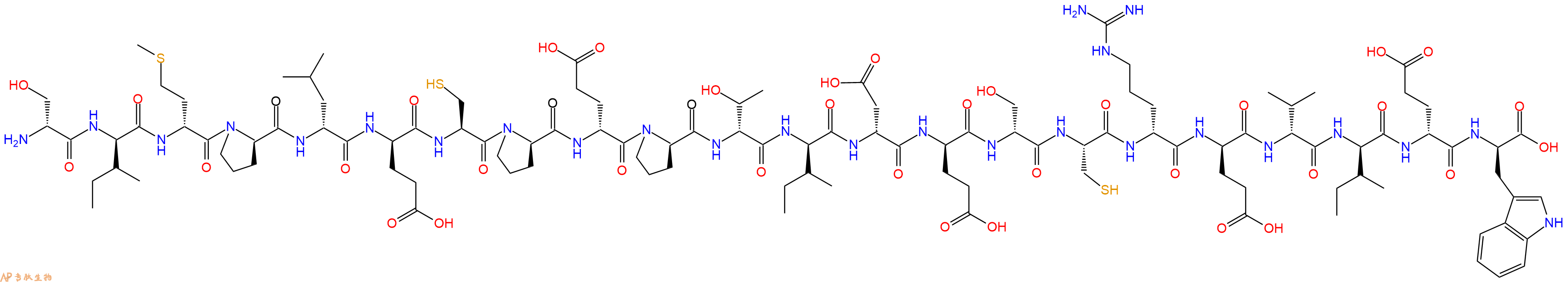 专肽生物产品H2N-DSer-DIle-DMet-DPro-DLeu-DGlu-Cys-DPro-DGlu-DPro-DThr-DIle-DAsp-DGlu-DSer-Cys-DArg-DGlu-DVal-DIle-DGlu-DTrp-OH