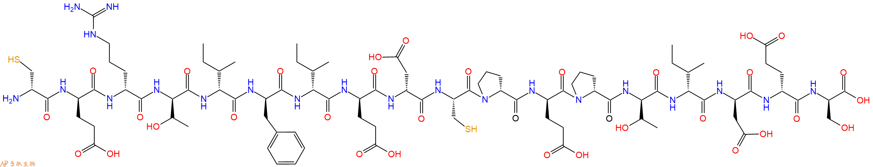 专肽生物产品H2N-DCys-DGlu-DArg-DThr-DIle-DPhe-DIle-DGlu-DAsp-Cys-DPro-DGlu-DPro-DThr-DIle-DAsp-DGlu-DSer-OH