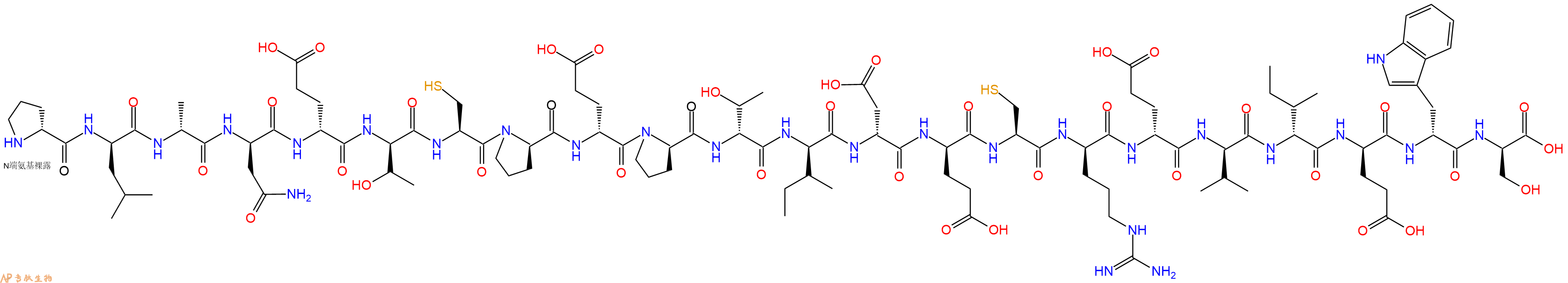 专肽生物产品H2N-DPro-DLeu-DAla-DAsn-DGlu-DThr-Cys-DPro-DGlu-DPro-DThr-DIle-DAsp-DGlu-Cys-DArg-DGlu-DVal-DIle-DGlu-DTrp-DSer-OH