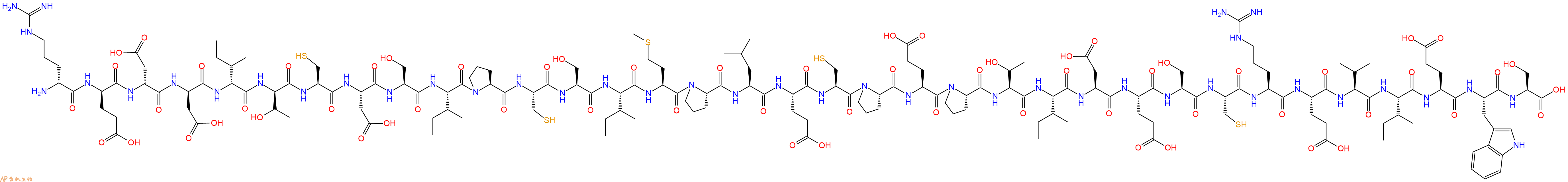 专肽生物产品H2N-DArg-DGlu-DAsp-DAsp-DIle-DThr-Cys-Asp-Ser-Ile-Pro-Cys-Ser-Ile-Met-Pro-Leu-Glu-Cys-Pro-Glu-Pro-Thr-Ile-Asp-Glu-Ser-Cys-Arg-Glu-Val-Ile-Glu-Trp-Ser-OH