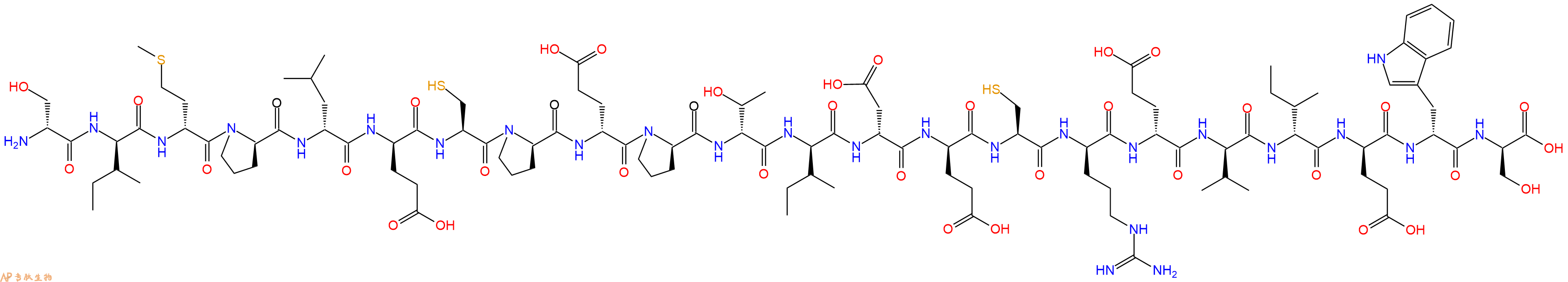 专肽生物产品H2N-DSer-DIle-DMet-DPro-DLeu-DGlu-Cys-DPro-DGlu-DPro-DThr-DIle-DAsp-DGlu-Cys-DArg-DGlu-DVal-DIle-DGlu-DTrp-DSer-OH