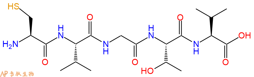 专肽生物产品H2N-Cys-Val-Gly-Thr-Val-OH