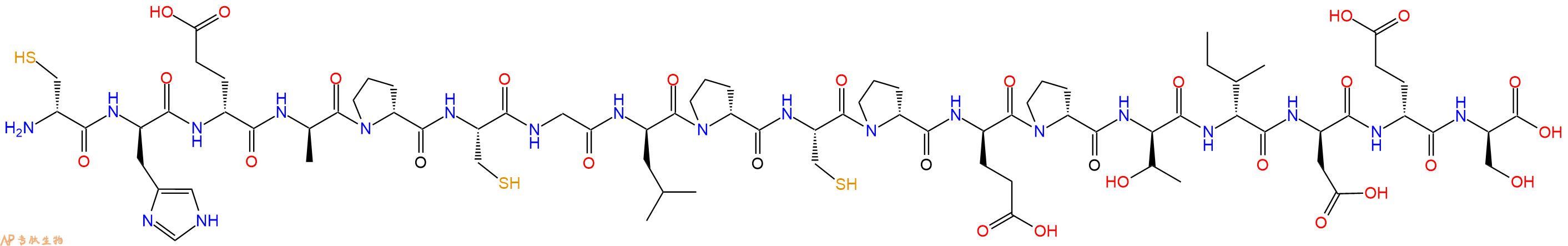 专肽生物产品H2N-DCys-DHis-DGlu-DAla-DPro-Cys-Gly-DLeu-DPro-Cys-DPro-DGlu-DPro-DThr-DIle-DAsp-DGlu-DSer-OH
