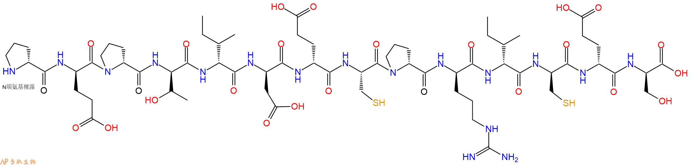 专肽生物产品H2N-DPro-DGlu-DPro-DThr-DIle-DAsp-DGlu-Cys-DPro-DArg-DIle-DCys-DGlu-DSer-OH