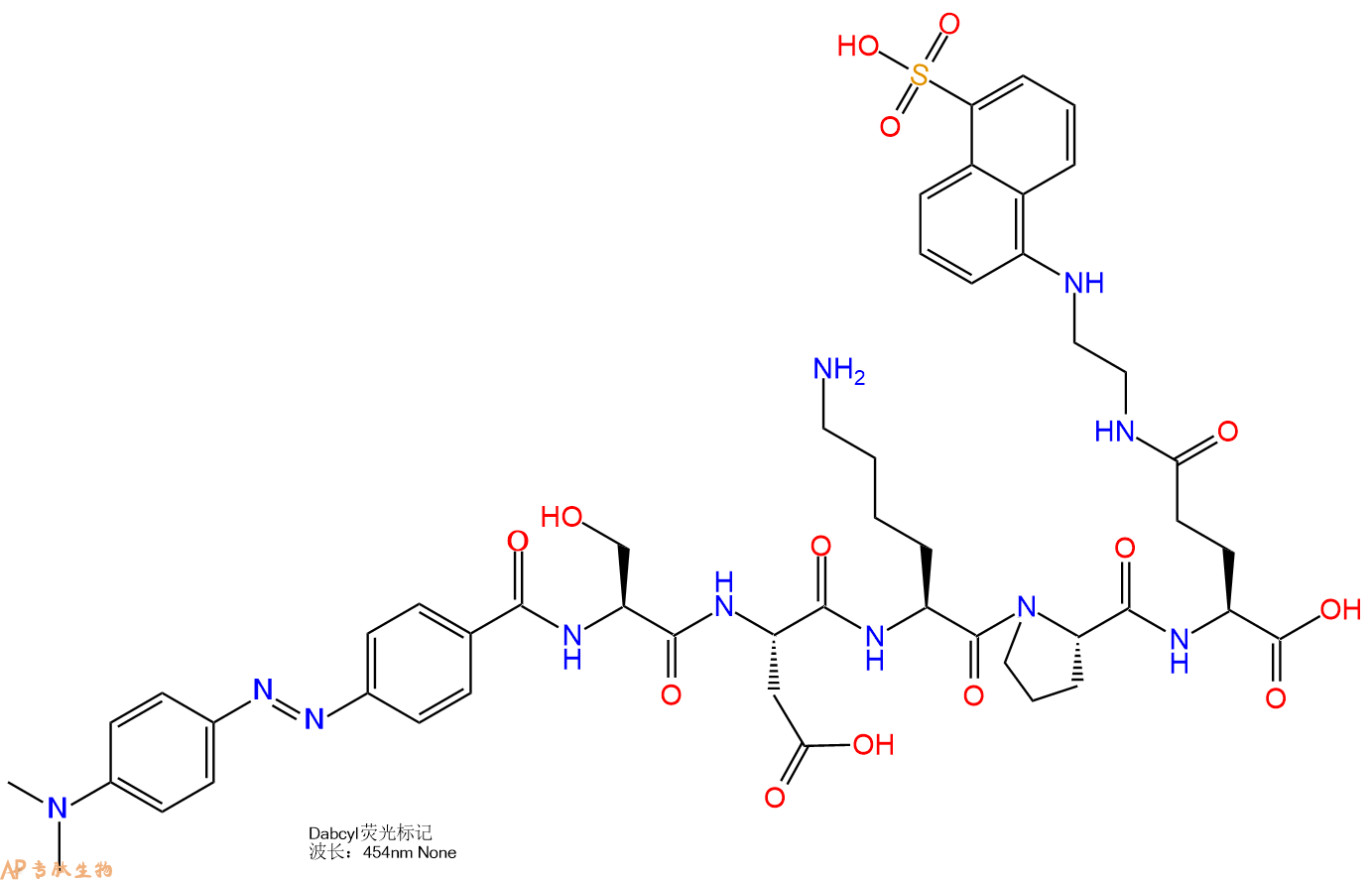 专肽生物产品DABCYL-Ser-Asp-Lys-Pro-Glu(Edans)-OH
