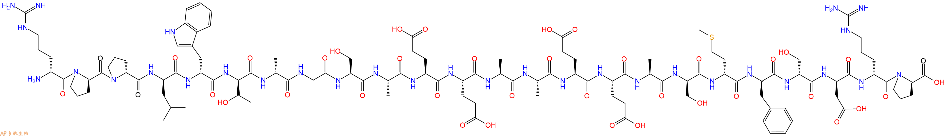 专肽生物产品H2N-DArg-DPro-DPro-DLeu-DTrp-DThr-DAla-Gly-Ser-Ala-Glu-Glu-Ala-Ala-Glu-Glu-Ala-DSer-DMet-DPhe-DSer-DAsp-DArg-DPro-OH